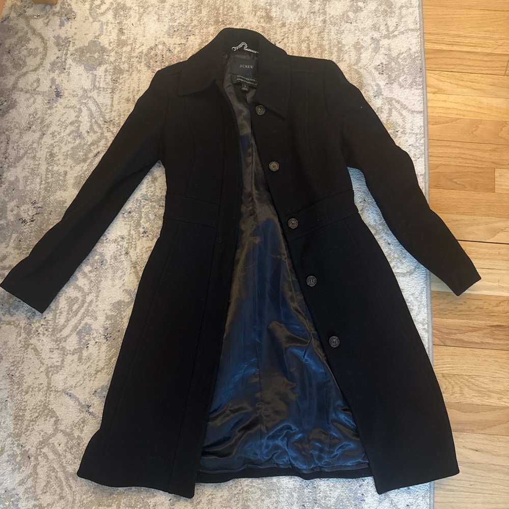 J. Crew Black Trench Coat